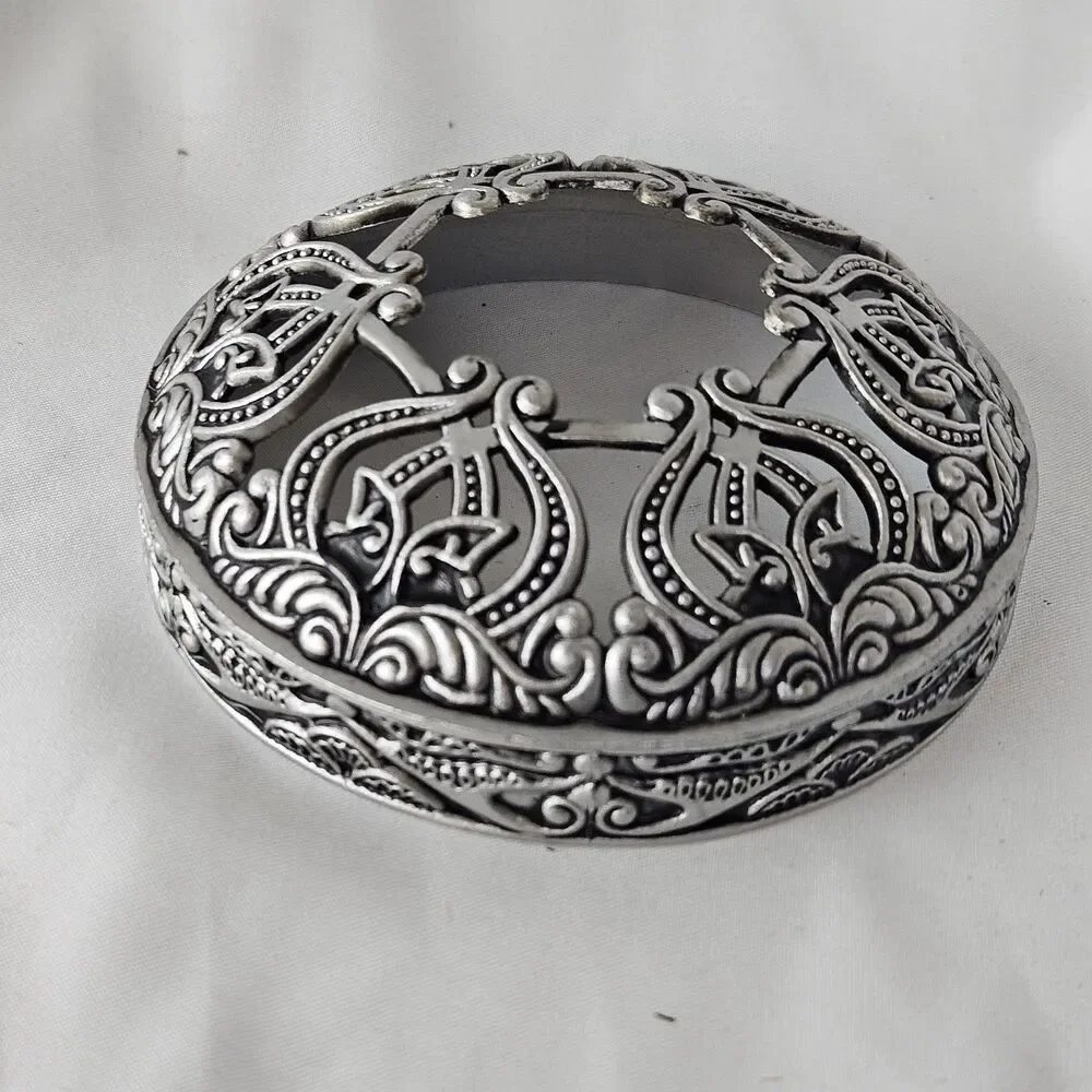 Yankee Candle Illuma-Lid Candle Jar Topper Silver Scroll Design